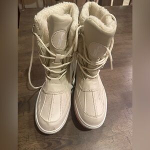 Women's Cream Winter Snow Boots